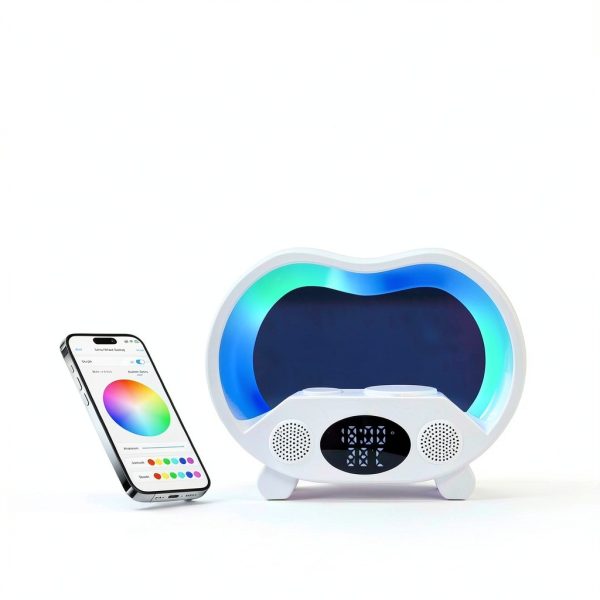 Multifunctional Alarm Clock RGB Light Wireless Charger-8
