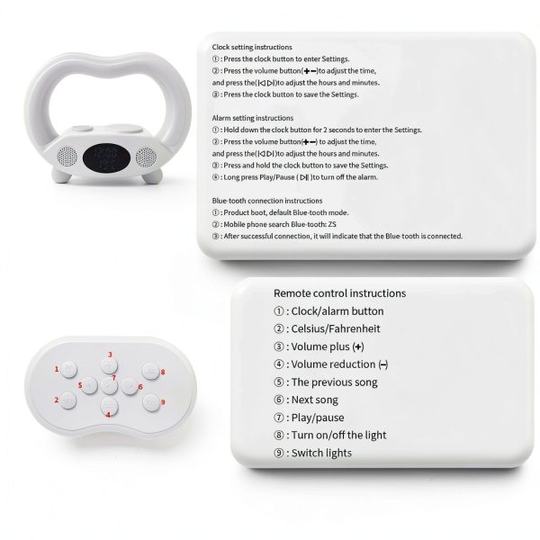 Multifunctional Alarm Clock RGB Light Wireless Charger-10