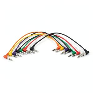 Hosa Right Angle TRS Patch Cables Color Pack Musicians-0