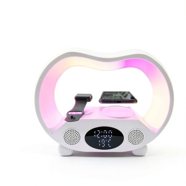Multifunctional Alarm Clock RGB Light Wireless Charger-2
