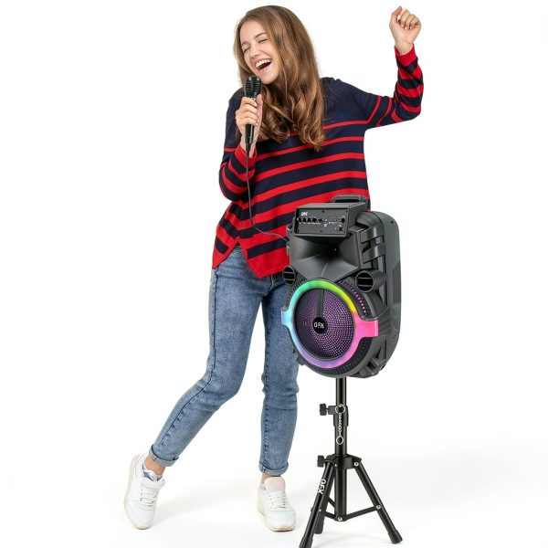 QFX PBX-158SM Portable Party Speaker Bluetooth TWS Lights-3