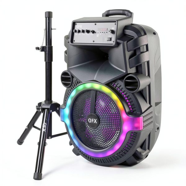 QFX PBX-158SM Portable Party Speaker Bluetooth TWS Lights-4