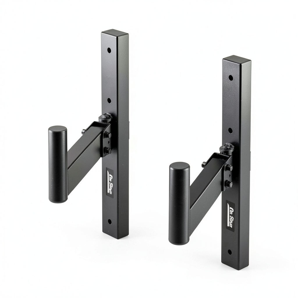 SS7323B speaker bracket mounted on a wall with a speaker attached