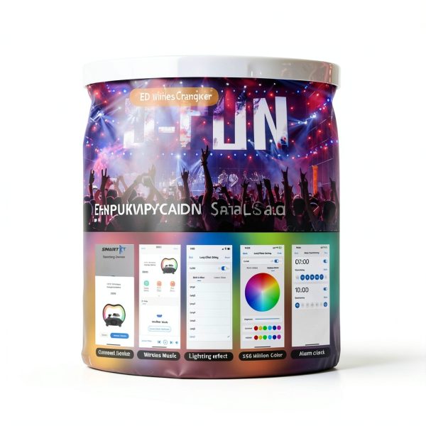 Multifunctional Alarm Clock RGB Light Wireless Charger-5