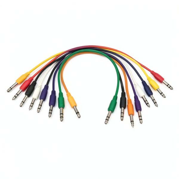 Hosa PC18-17TRS-S TRS Patch Cables Color Pack Musicians-1