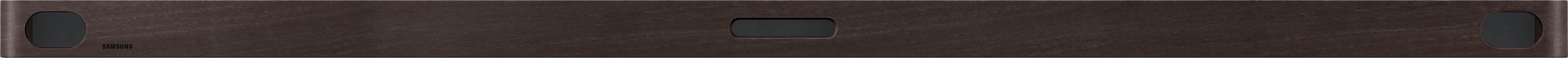 Ultra Slim Soundbar Bezel installed on Samsung S800B soundbar in a modern living room