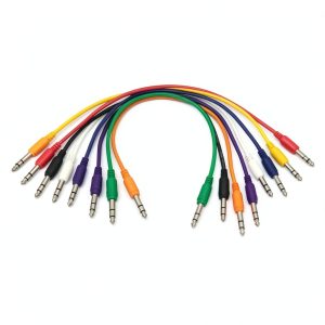 Hosa PC18-17TRS-S TRS Patch Cables Color Pack Musicians-0