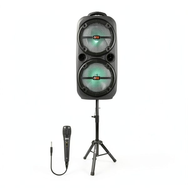 QFX Bluetooth Speaker TWS Party Lights Rechargeable Portable-4
