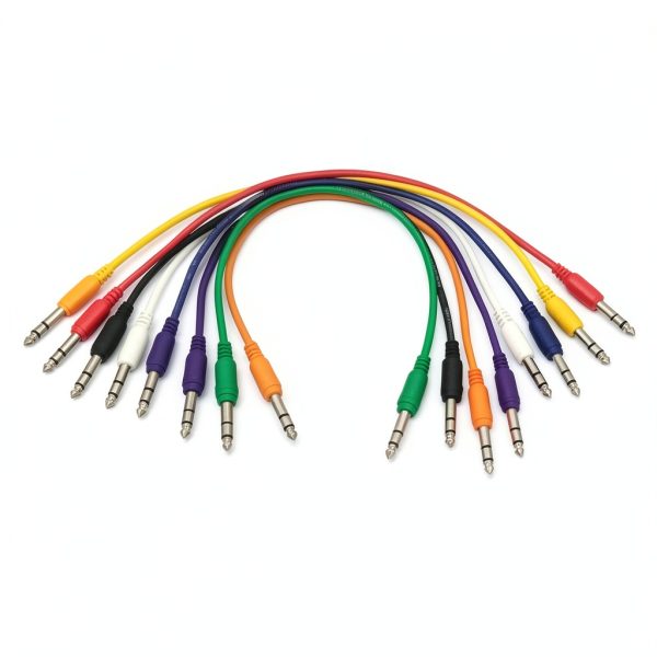 Hosa PC18-17TRS-S TRS Patch Cables Color Pack Musicians-2