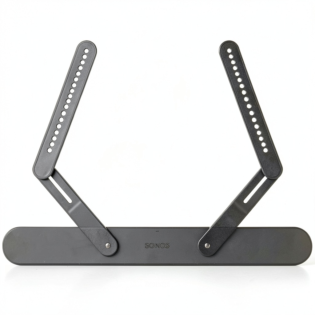 Sanus Sonos Ray mount attached to a flat-screen TV in a living room
