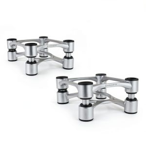 IsoAcoustics Aperta Speaker Isolation Stands Black Silver-0