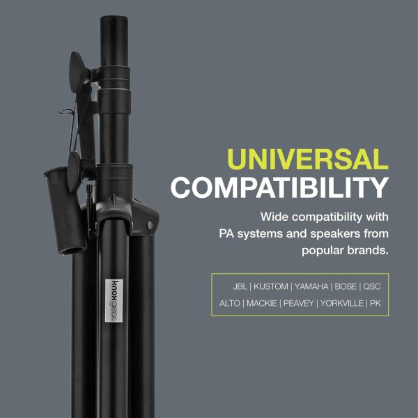 Knox Gear Tripod Speaker Stand Black Heavy Duty Steel-3