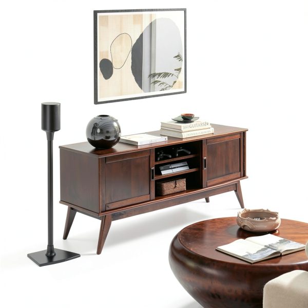 Sanus Fixed Height Speaker Stand for Sonos Era 100 Black Steel Base-4