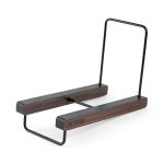 Victrola Vinyl Record Stand Modern Wood & Metal Holds 25 Records-0