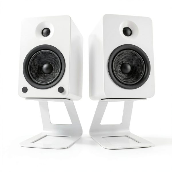 Kanto SE6 Elevated Speaker Stand Pair Black White Premium Audio-6