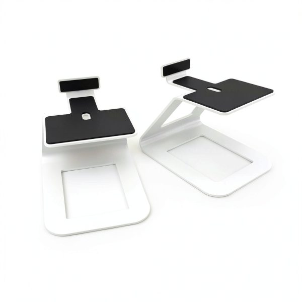 Kanto SE6 Elevated Speaker Stand Pair Black White Premium Audio-1