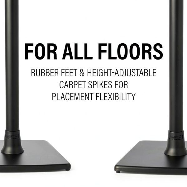 Sanus Fixed Height Speaker Stand for Sonos Era 100 Black Steel Base-5