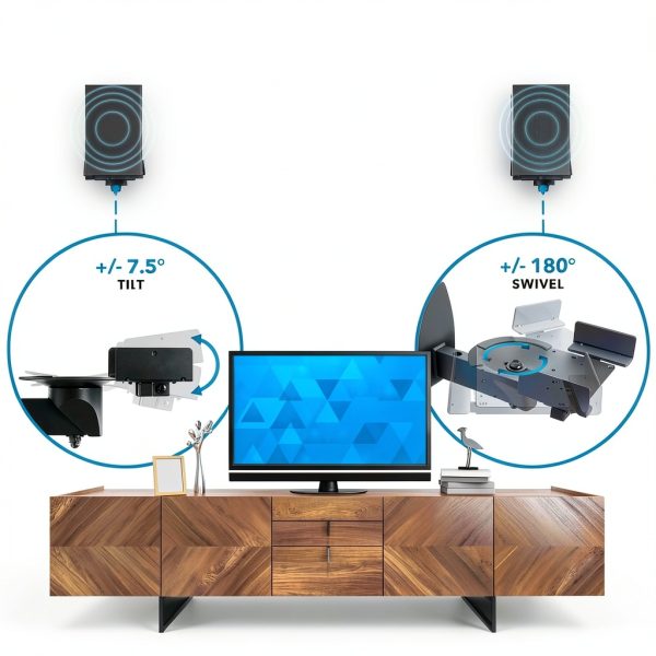 Speaker Wall Mount by Mount-It! Sliding Clamps Adjustable Black-2
