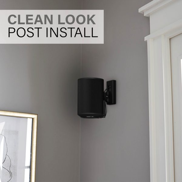 Sanus Tilt and Swivel Speaker Wall Mount Black Power Kit for Audio-2