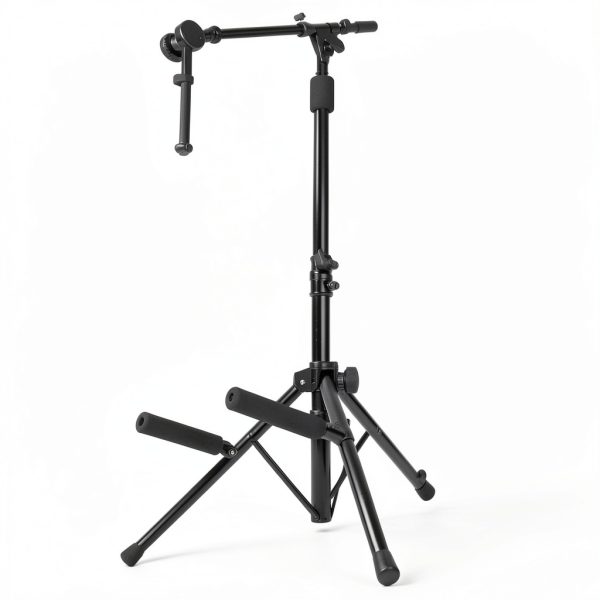 On-Stage RS7501 Amp Stand with Boom Arm - Black Heavy-Duty Tripod-0