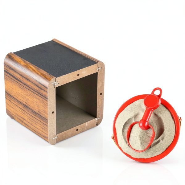 Unique Bargains Wood Speaker Stands 2pcs Black Hollow Base Support-3