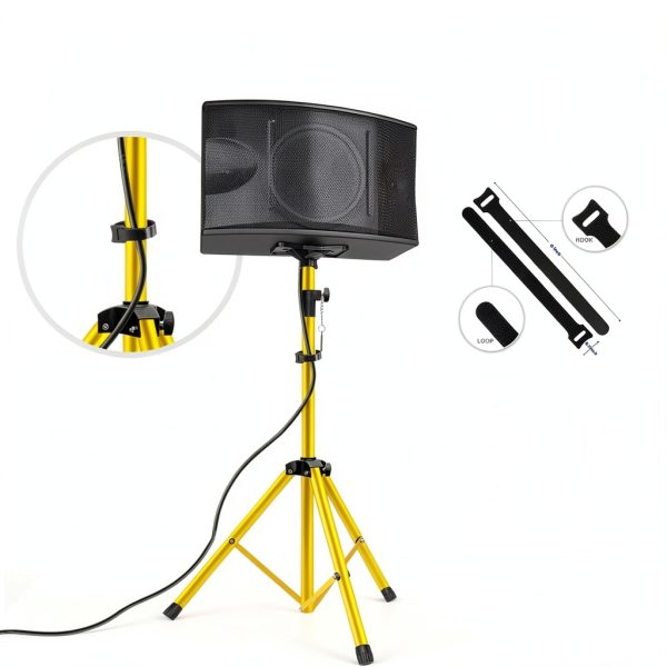 5 CORE Speaker Stand 31 to 36in Yellow Heavy Duty Tripod 132lb-7