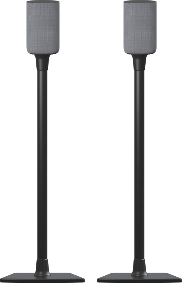 Sanus - Universal Speaker Stands for Speakers up to 10 lbs - Built in Cable Management - Sold in Pairs - Black-1