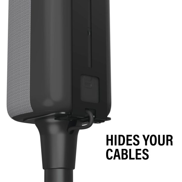 Sanus - Universal Speaker Stands for Speakers up to 10 lbs - Built in Cable Management - Sold in Pairs - Black-12