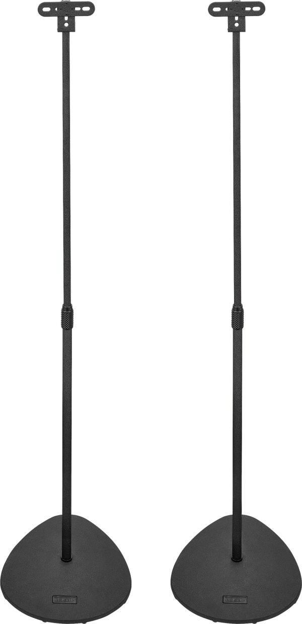 Insignia™ - 28 – 38" Adjustable Height Speaker Stands for Satellite Speakers - Black-0