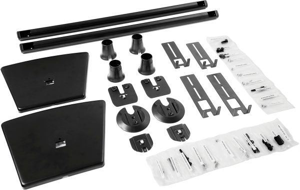 Sanus - Universal Speaker Stands for Speakers up to 10 lbs - Built in Cable Management - Sold in Pairs - Black-5