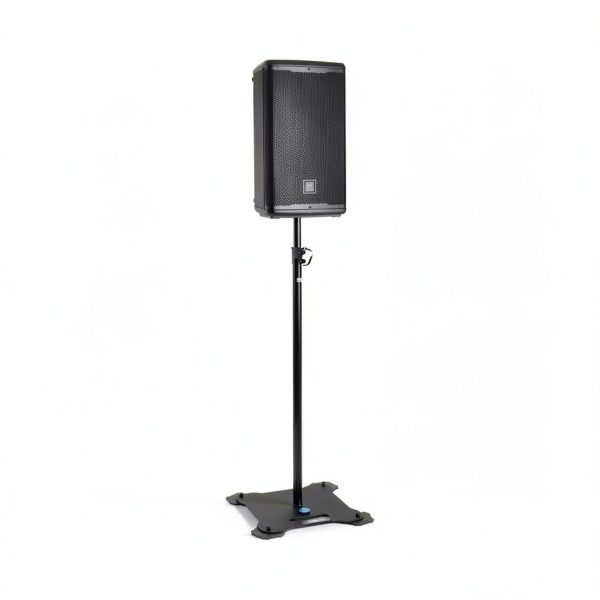 On Stage Stands - On-Stage Production Grade SS8000 Speaker/Lighting Stand – Supports Up to 65lbs, Adjustable Feet & Height Extend 54-98" - Black-0
