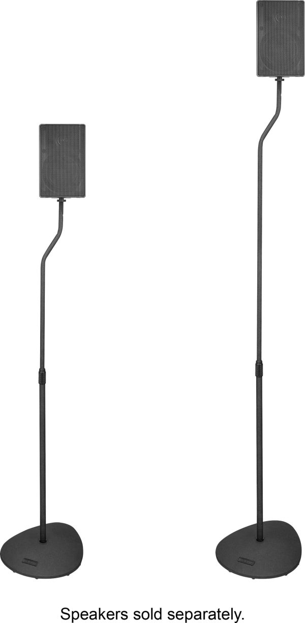 Insignia™ - 28 – 38" Adjustable Height Speaker Stands for Satellite Speakers - Black-1