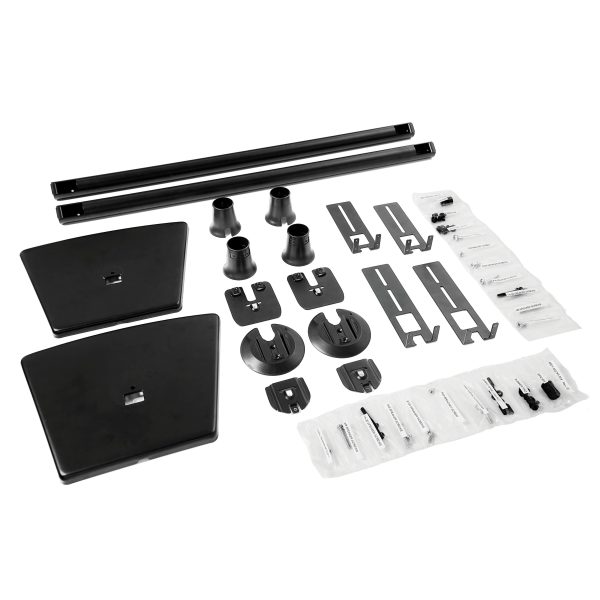 Sanus - Universal Speaker Stands for Speakers up to 10 lbs - Built in Cable Management - Sold in Pairs - Black-17